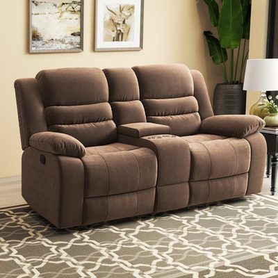 Toshiaki 71.5" Microfiber Manual Reclining Loveseat