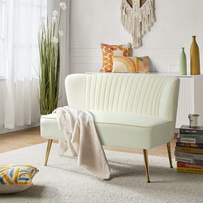 Euclid 47" Velvet 2-Seat Armless Loveseat