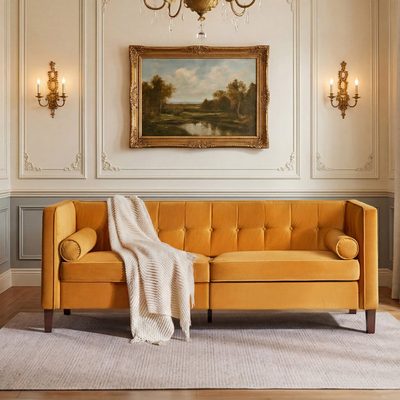 Chelsea 77" Mid Century Tufted Sofa