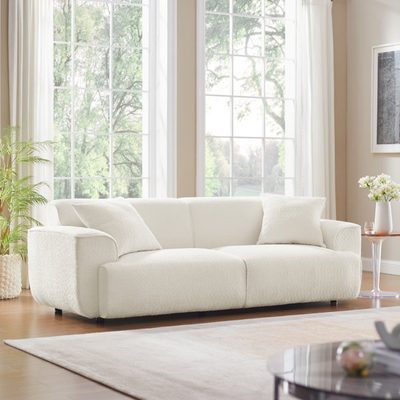Minimore Modern 91" Upholstered 3-Seater Sofa