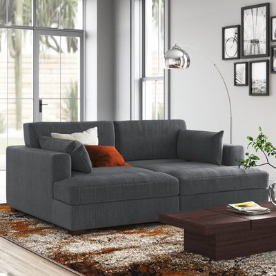 Bentura Modular Corduroy Sleeper Sofa