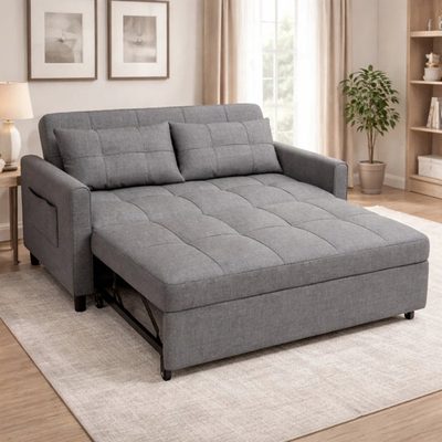 Yubin 3-in-1 Convertible Sleeper Sofa with Pull-Out Bed