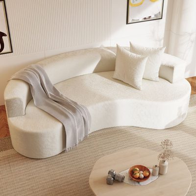 Boneless 80" Modern Upholstered Sofa with Two Pillows