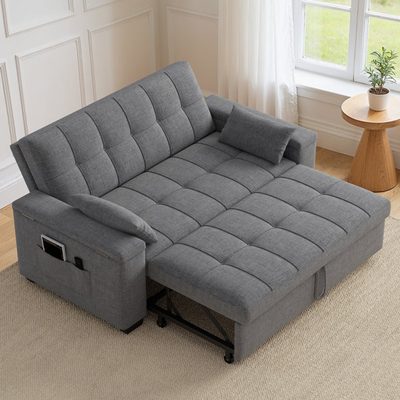 70.9" 3-in-1 Convertible Sleeper Sofa with Pull-Out Bed