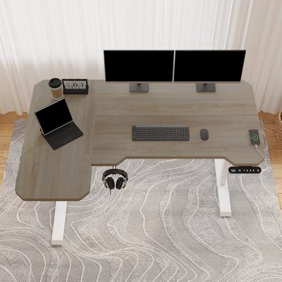 Daycia Height Adjustable L-Shape Standing Desk