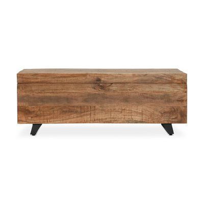 Balderas Solid Wood and Iron Lift-Top Trunk