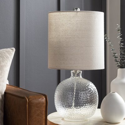 Leftwich 21" Clear Glass Table Lamp