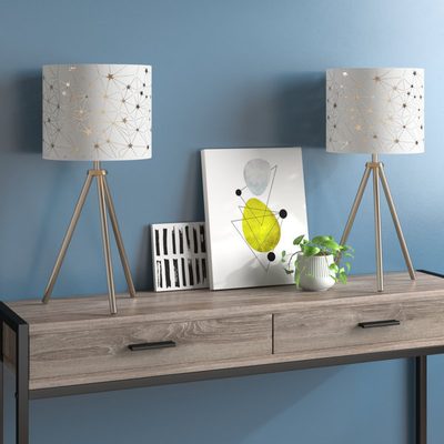 Huckstep 22" Royal Gold Metal Tripod Table Lamp