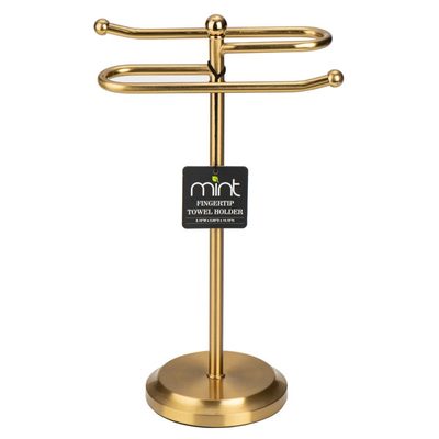 Classical Steel Towel Rack Stand with 2 Hanging Rings