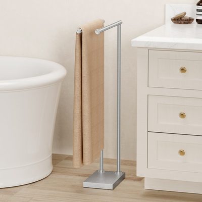KES 2-Tier Freestanding Towel Rack, 37 Inch