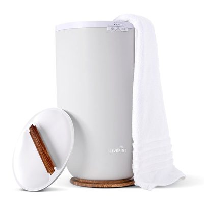 LiveFine Large Bucket-Style Towel Warmer with Timer