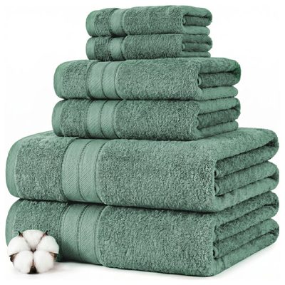 Modern Threads Spun Loft 6-Piece 100% Combed Cotton Towel Set