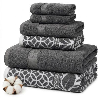 Modern Threads Trefoil Filigree 6-Piece Reversible Towel Set