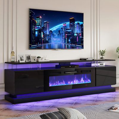 Jacob 70" Electric Fireplace TV Stand for TVs up to 80"