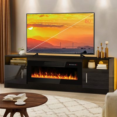 Alazik Fireplace TV Stand for TVs up to 78"