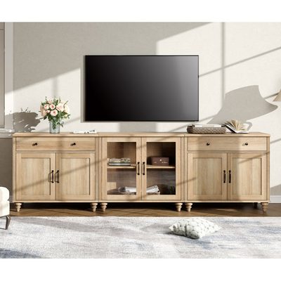 Scarlett Solid and Manufactured Wood TV Stand for TVs up to 85"