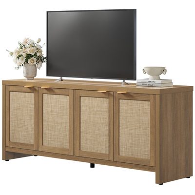 61.5" Manufactured Wood TV Stand with Adjustable Shelves