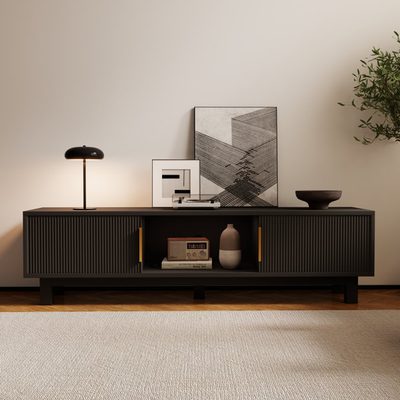 59" Fluted TV Stand for TVs up to 65" with Power Outlets