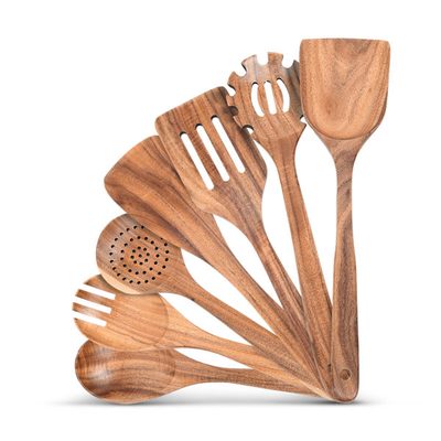 7-Piece Wooden Kitchen Utensil Set