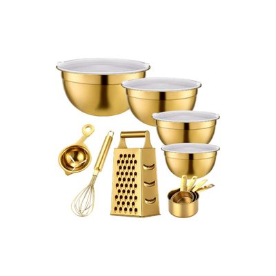 8-Piece Gold Kitchen Accessories Set for Nonstick Cookware