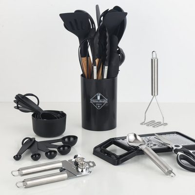 44-Piece Silicone Kitchen Utensil Set with Holder