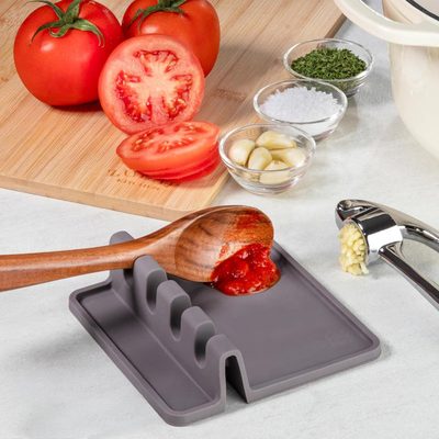 Zulay Kitchen Silicone Spoon Rest for Multiple Utensils
