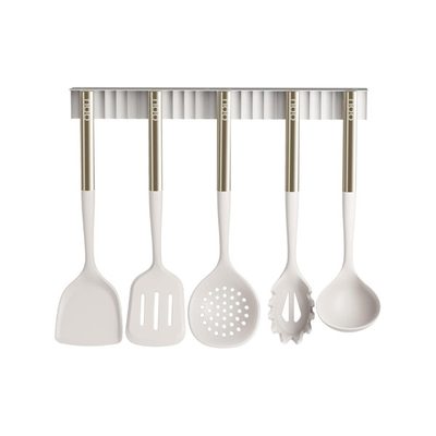 Oou 6-Piece Silicone Cooking Utensil Set with Stainless Steel Handles
