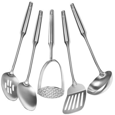 YBM Home 5-Piece Stainless Steel Cooking Utensil Set