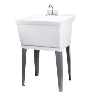 23 Inch Free Standing Laundry Sink with Faucet