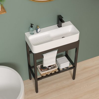 28 x 12 Inch Freestanding Ceramic Laundry Utility Sink