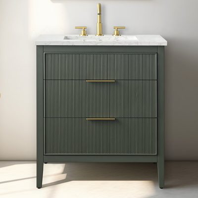 Bilroy 30" Single Sink Bathroom Vanity with Engineered Stone Top