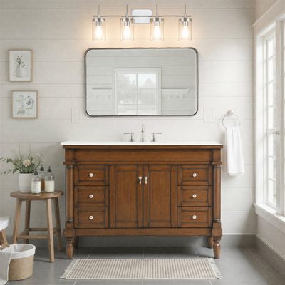 Lexington 48" Single Bathroom Vanity with Engineered Marble Top
