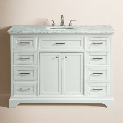 Hermes 48" Single Bathroom Vanity with Marble Top