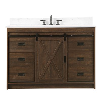 Jillian 48" Single Bathroom Vanity with Engineered Stone Top