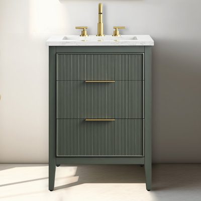 Bilroy 24" Single Bathroom Vanity with Engineered Stone Top
