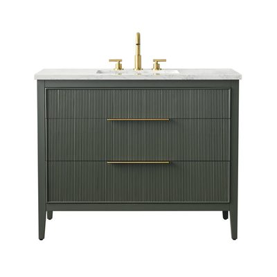 Bilroy Egremt 42" Single Bathroom Vanity with Engineered Stone Top