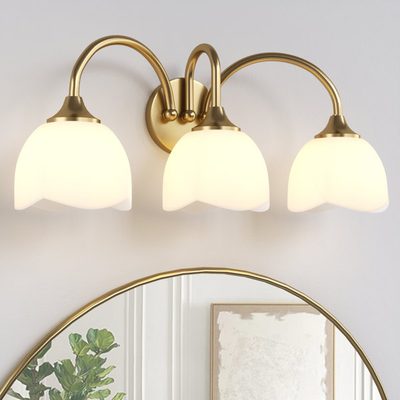23.66" 3-Light Dimmable Vanity Light with Opal Glass