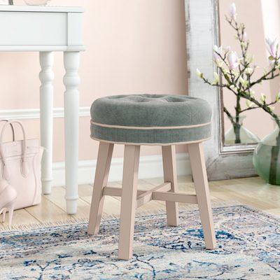 Kautz Solid Wood Vanity Stool