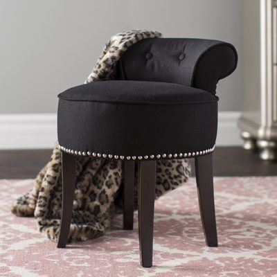 Tryphosa Solid Wood Vanity Stool