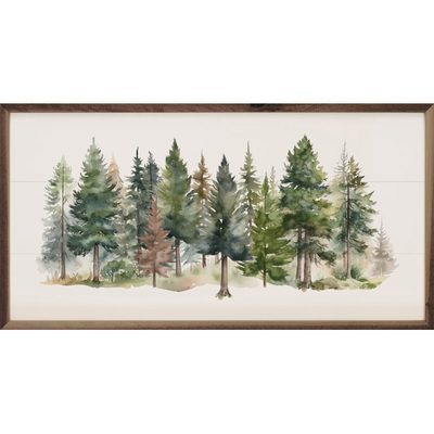 Watercolor Pines Forest II