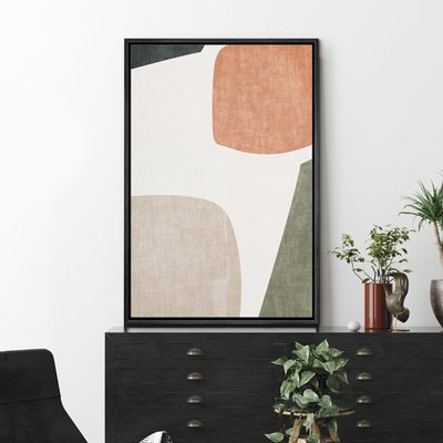Mid Century Shape Muted Abstract Color Blocks