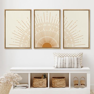 Bright Orange Boho Sun Burst