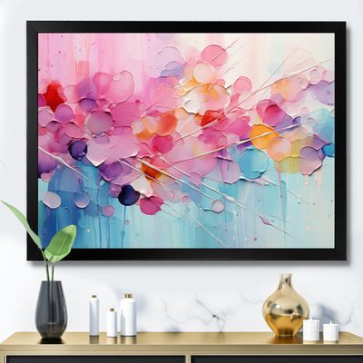 Gazley Pink Blue Pastel Patchwork Abstract Collages