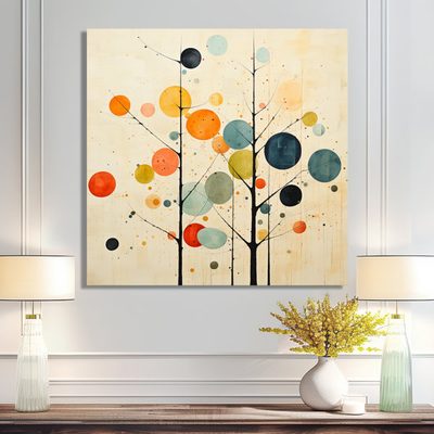 Beige Mid-Century Minimalist Wall Art