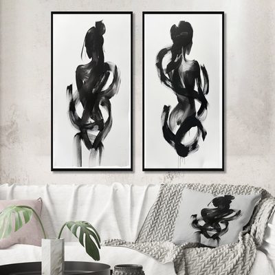 And Minimal Woman Silhouette I Abstract Shapes
