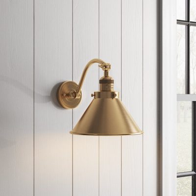 Paylor 1-Light Dimmable Armed Sconce