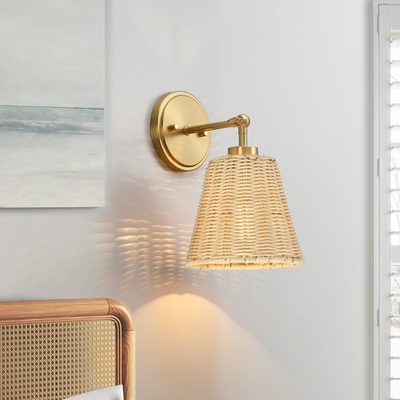 Summerdale 1-Light Dimmable Gold Swing Arm Sconce