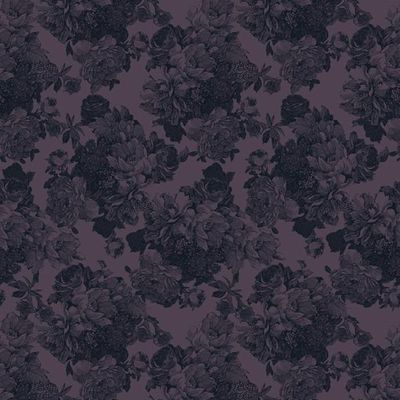 Barbara Ann Wallpaper by Wallshoppe – Aubergine