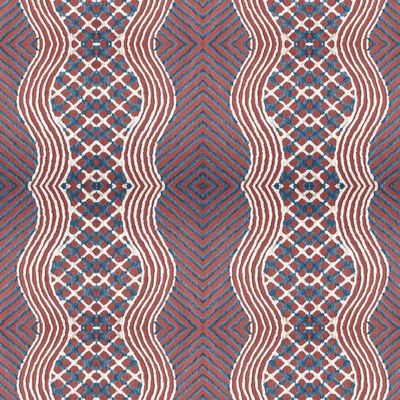 Chenille Stripe Wallpaper by Chris Benz – Red White + Blue