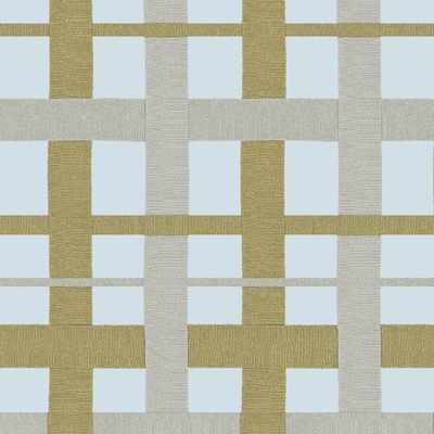 Crosstown Plaid Wallpaper by Sarah Jessica Parker – Olive on Silver
